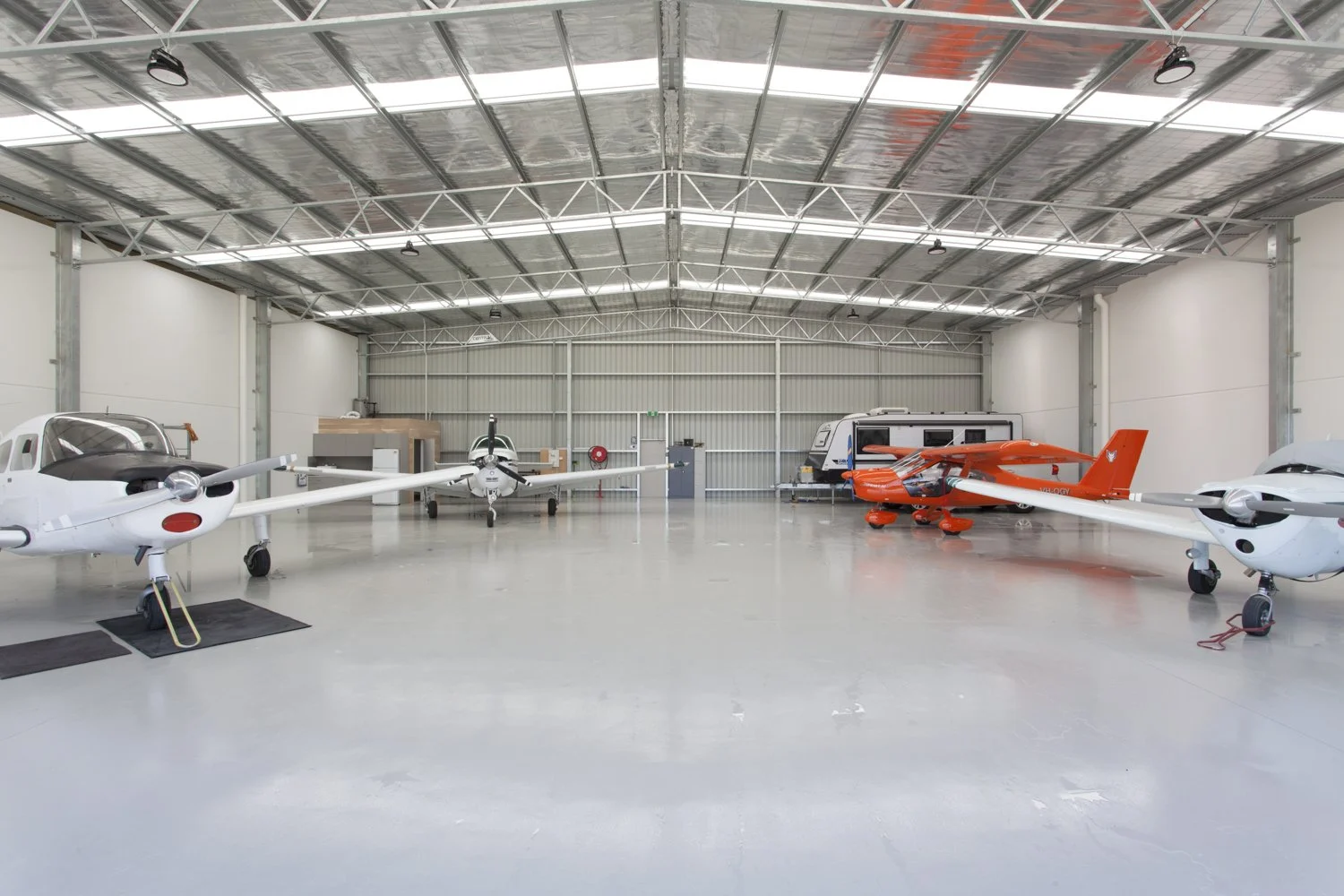 Aviation training facility with pilots